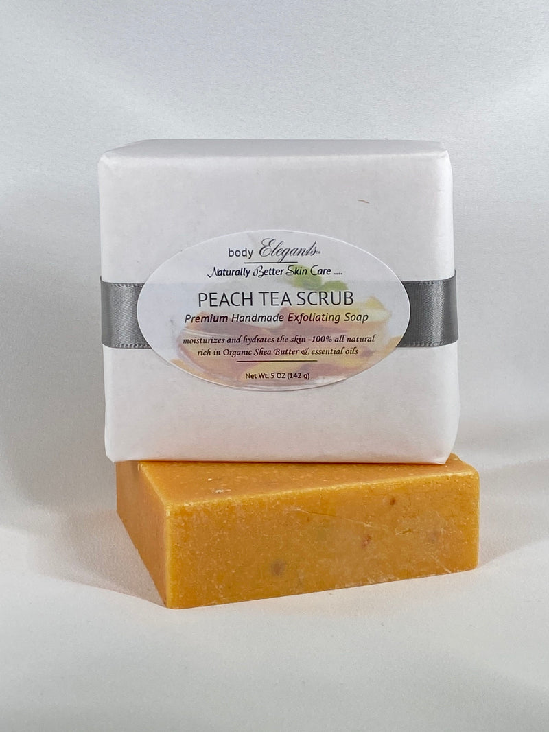 Peach Tea Scrub Premium Handmade Bar Soap, 5 oz